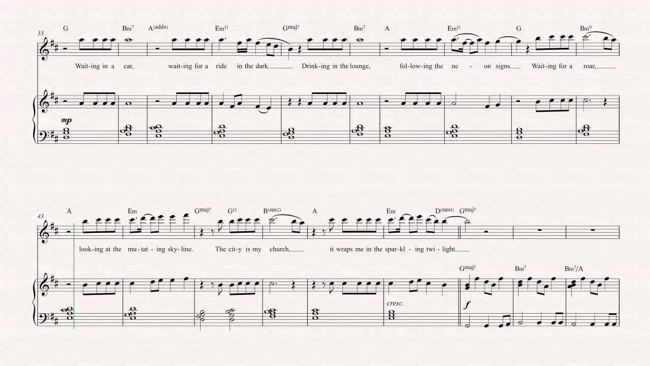 Flute - Midnight City - M83 Sheet Music, Chords, & Vocals