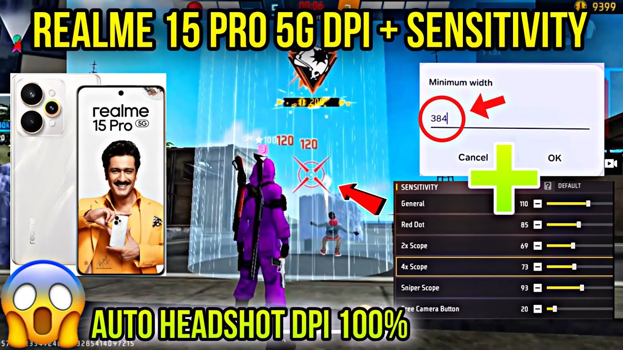 Realme 15 pro dpi setting free fire | dpi setting for realme smartphone 