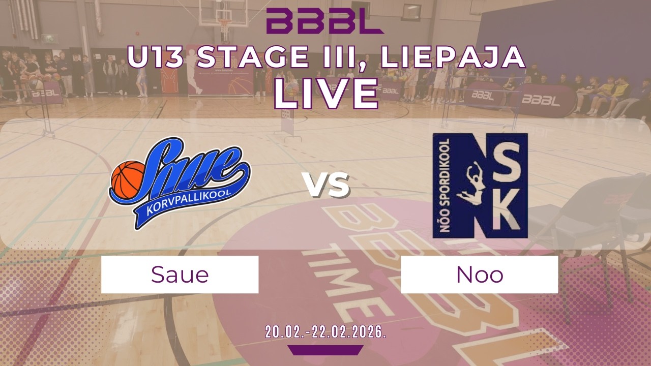 Noo Spordikool 2013 vs BC Saue 2013 | BBBL U13 | Stage III