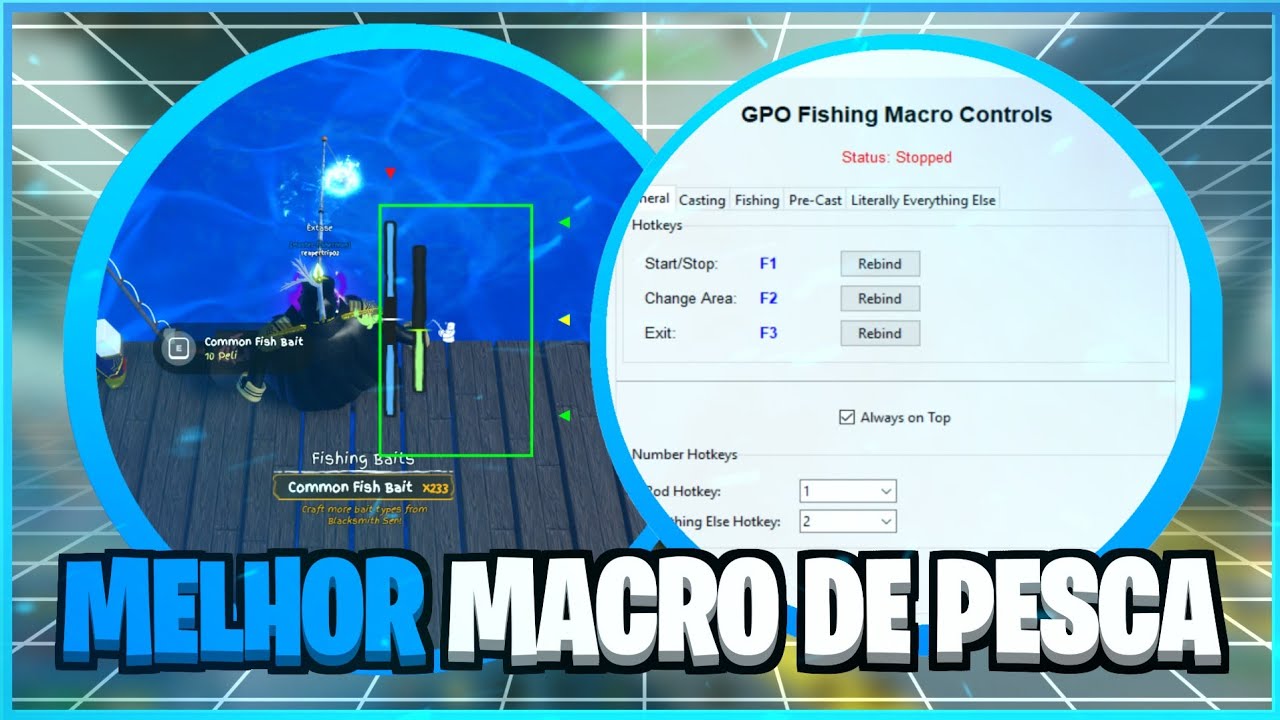 COMO INSTALAR,CONFIGURAR E USAR O MELHOR MACRO DE PESCA DO GPO!