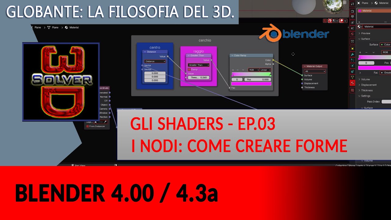 ITA Tutorial Blender - Shaders Ep03. ENG - Nodes: how to create shapes in shaders