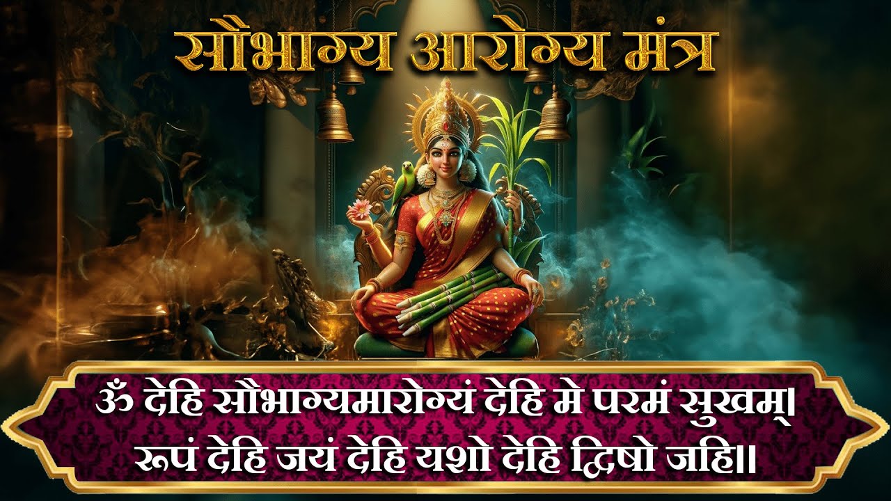 सौभाग्य आरोग्य मंत्र | Saubhagya Aarogya Mantra | Durga Mantra आरोग्य और सौभाग्य की प्राप्ति के लिये