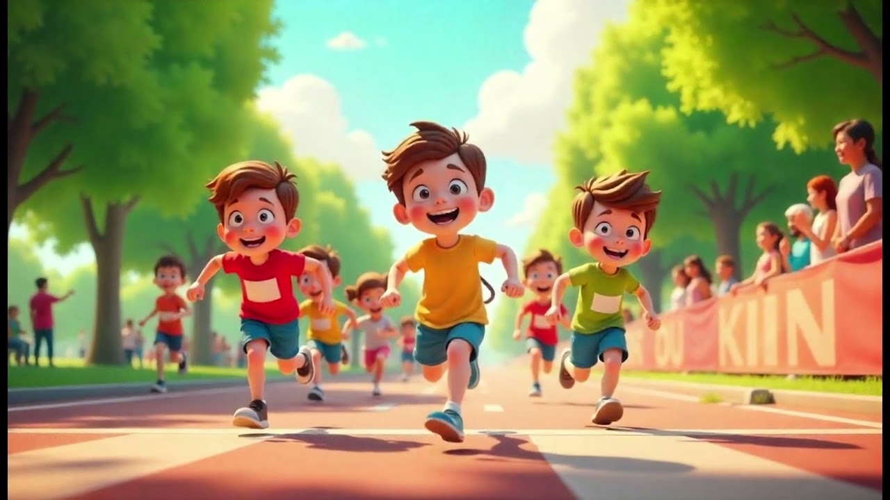 Racing with Friends🏁 | A Fun & Fast Song for Kids! | Rhymy TV Nursery Rhymes & Kids Songs 🎶🥁🎸