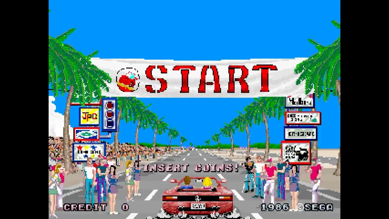 OUT RUN - 1986 - SEGA - Arcade / SPLASH WAVE / FullHD 60fps