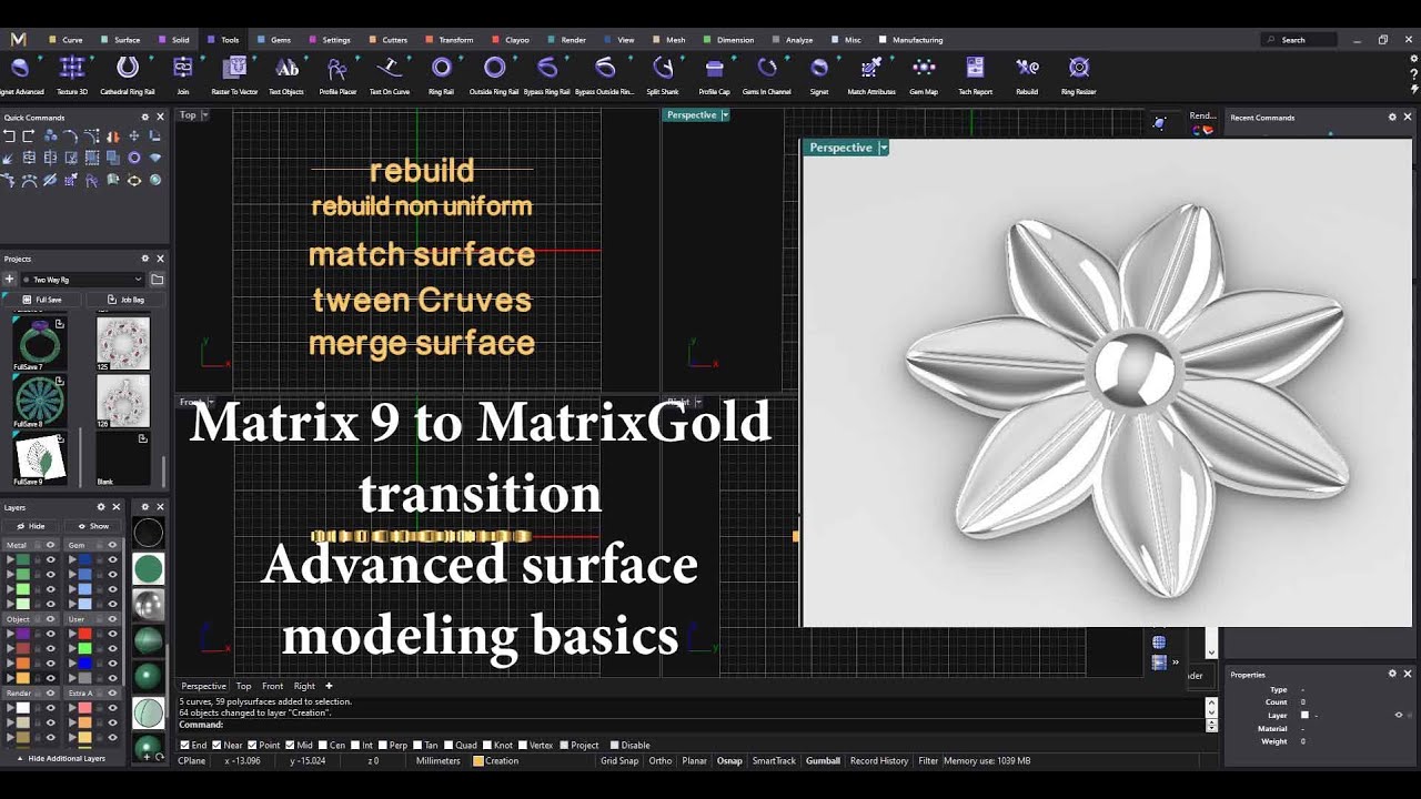 MatrixGold Расширенные основы моделирования поверхностей