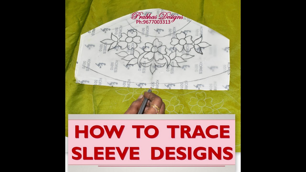 How to trace Sleeve Designs in blouse || Aari Embroidery Classes || PrabhasDesigns