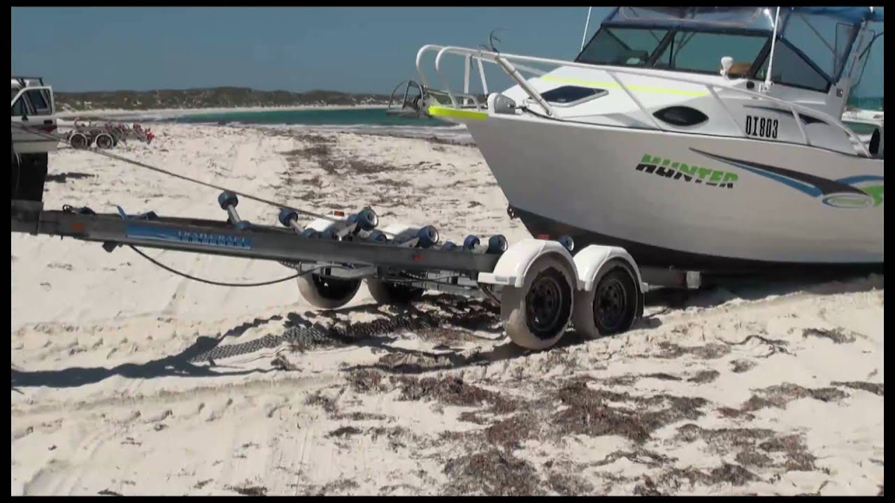 Boat retrieval Ledge Point Western Australia