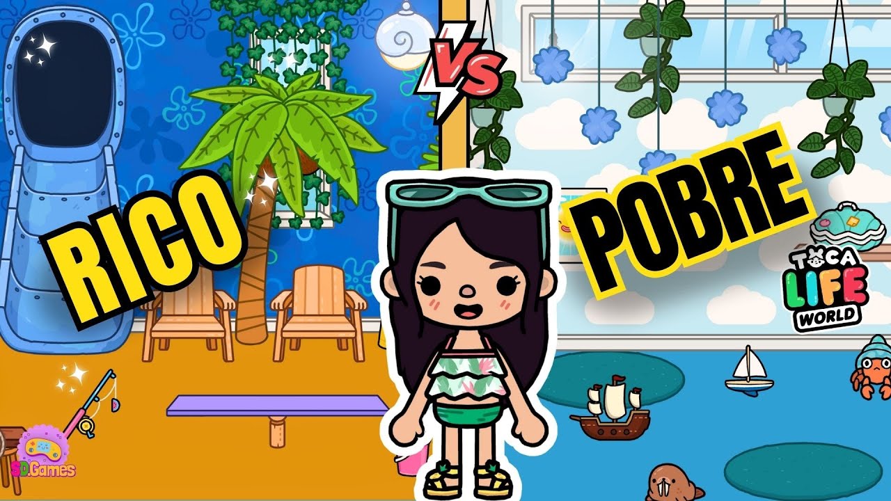 Parque ACUÁTICO RICO vs POBRE en Toca Life 🐬