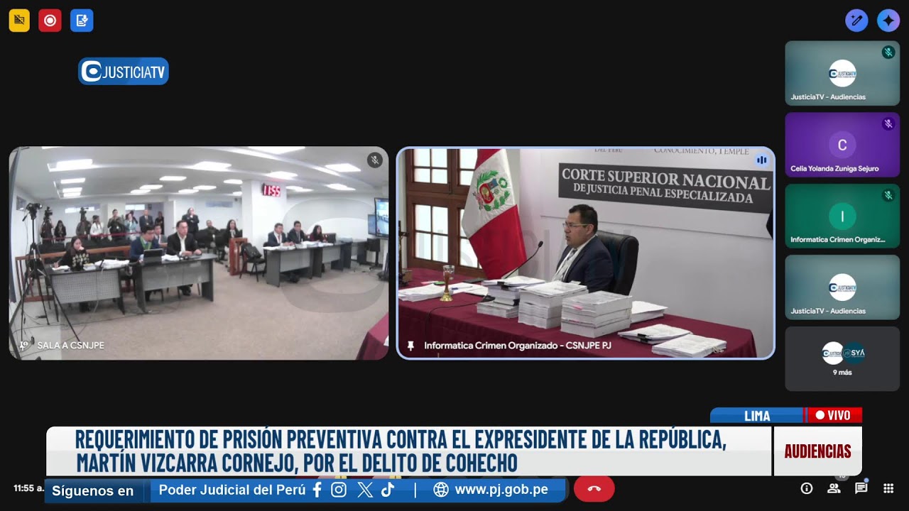 🔴#EnVivo | REQUERIMIENTO DE PRISIÓN PREVENTIVA CONTRA EL EXPRESIDENTE  MARTÍN VIZCARRA CORNEJO