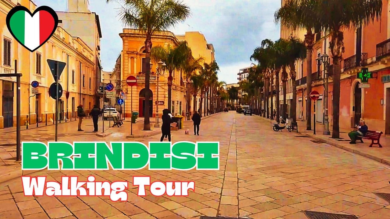 Exploring Brindisi on Foot | Train Station to Port Walk 🇮🇹