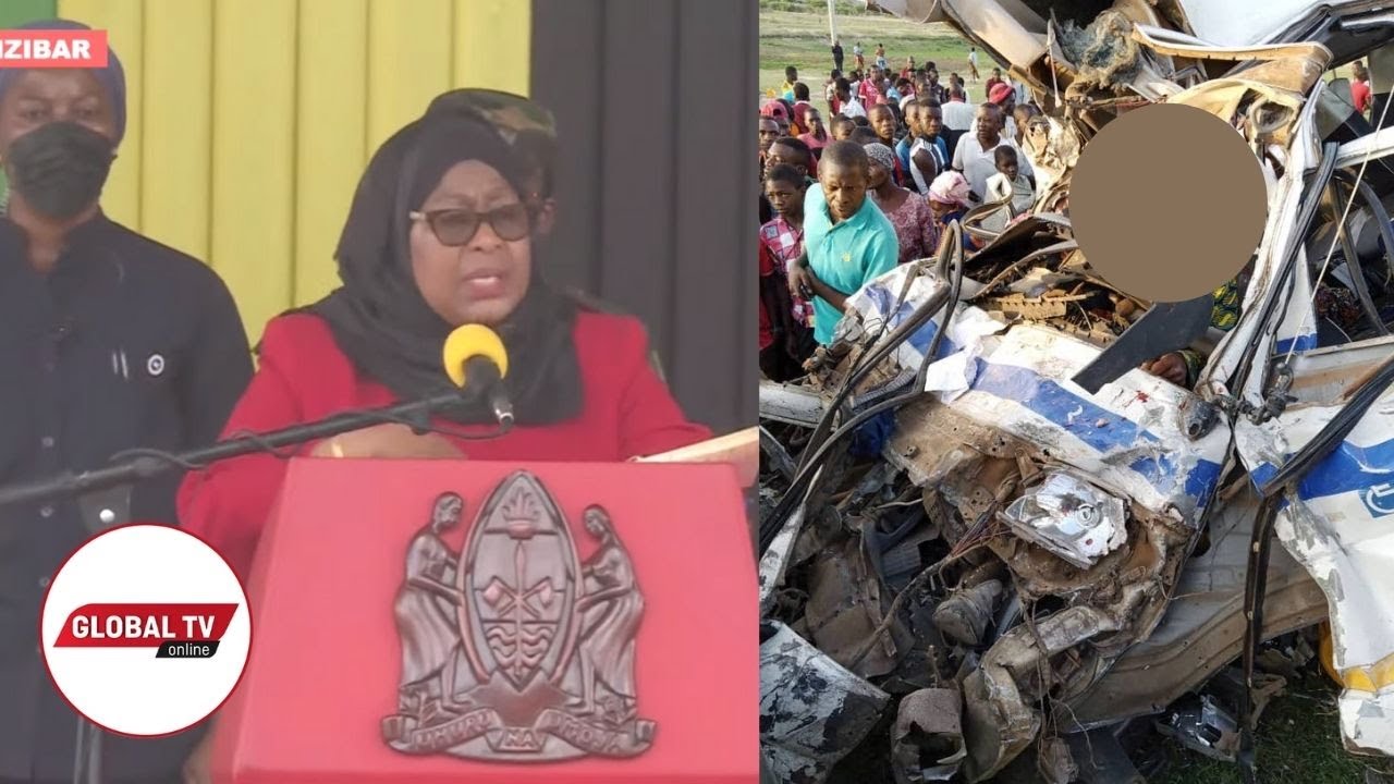 MAJONZI: RAIS SAMIA AWALILIA WATU 14 WALIOFARIKI KWENYE AJALI SIMIYU, ASIMAMISHA HOTUBA KUWAOMBEA...