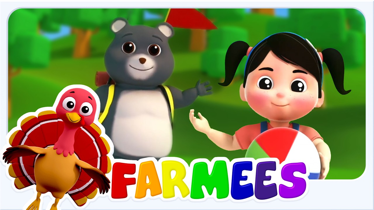 Ayı Dağın üzerinden Geçti + Tekerlemeler ve Bebek şarkıları - Farmees