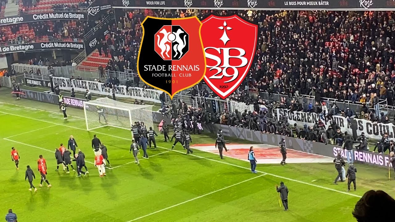 AMBIANCE RENNES - BREST (SRFC - SB29) (1-2) - GREVE COLERE ET DEBORDEMENTS