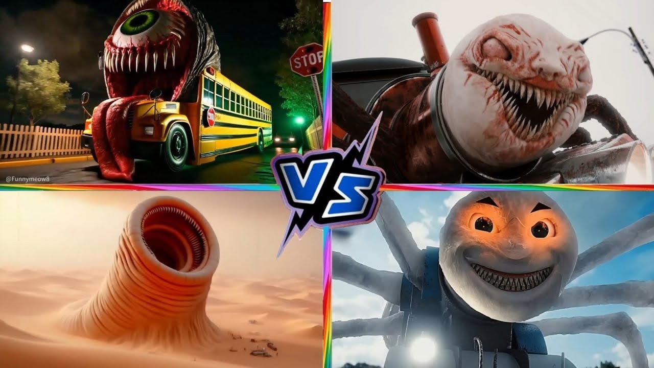 Cursed Thomas Vs School Bus Vs Erosion Worm Vs Choo choo Charles | Pepe Viral Music | Tiles Hop!