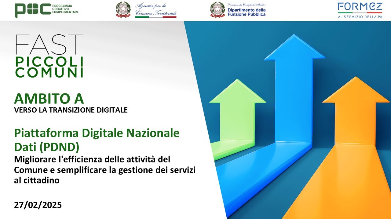 Piattaforma Digitale Nazionale Dati: migliorare l'efficienza delle attività del Comune (27/02/2025)