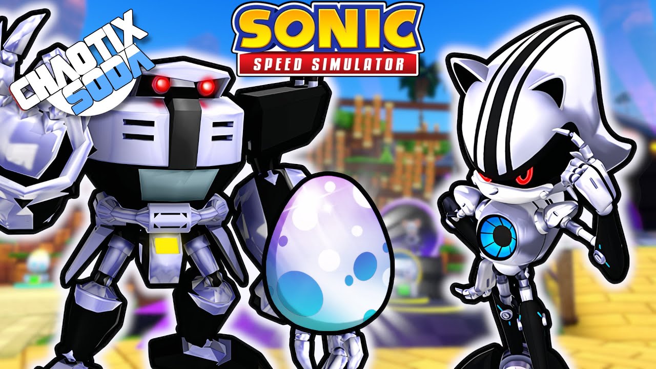 New Chrome Style Omega & Metal Sonic 3.0 Skins in Sonic Speed Simulator (Chrome Eggs)