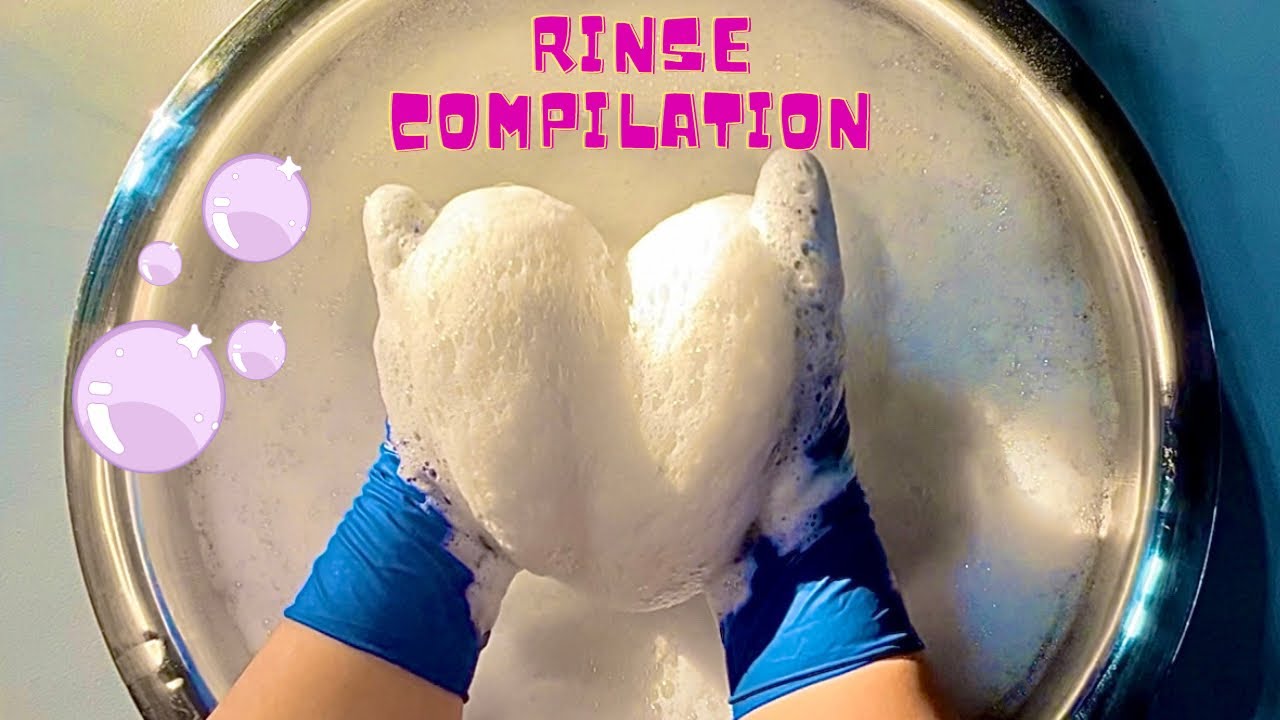 RINSE COMPILATION 🫧 SUDSY RINSING WITH MR CLEAN GAIN | AJAX | PINALEN & WATER 🌼