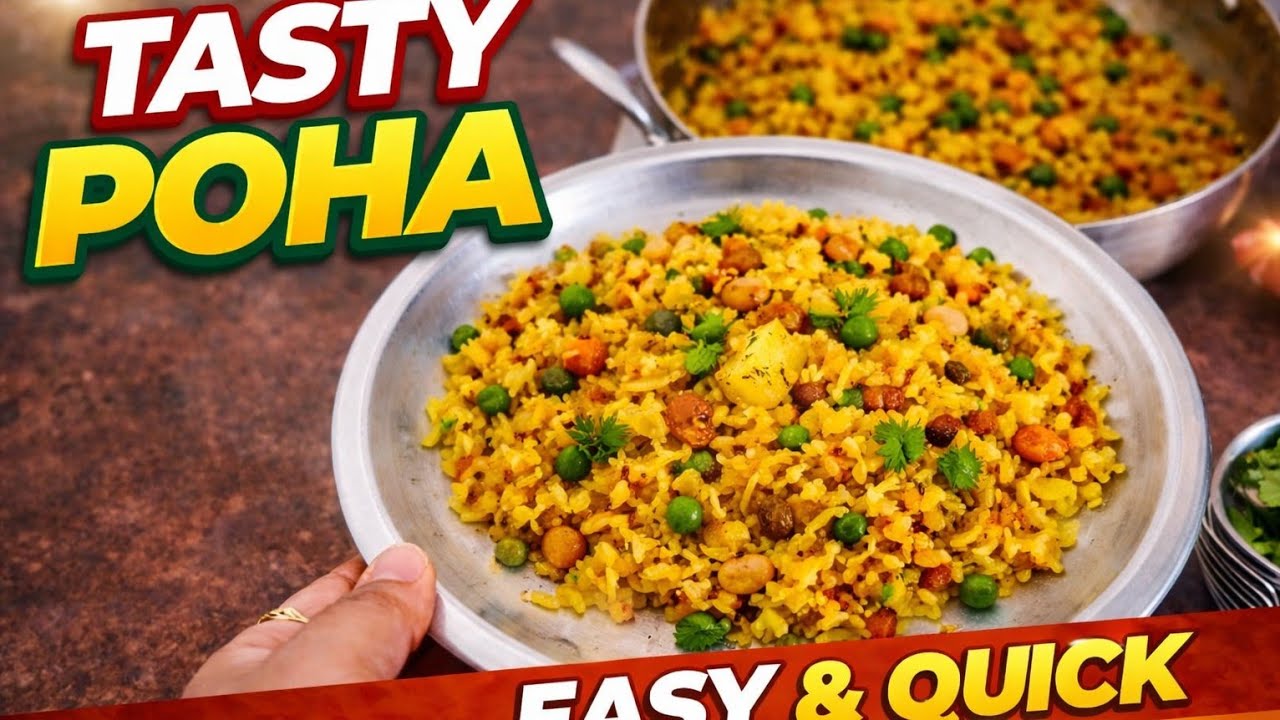 Poha Recipe | Morning Easy Breakfast Recipe | 5 मिनट में तैयार स्वादिष्ट पोहा | 