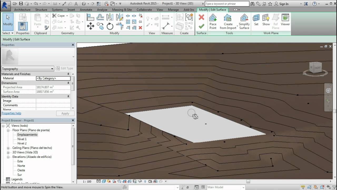 Como nivelar terrenos en Revit mediante puntos; Tutorial Revit   MODELARQ