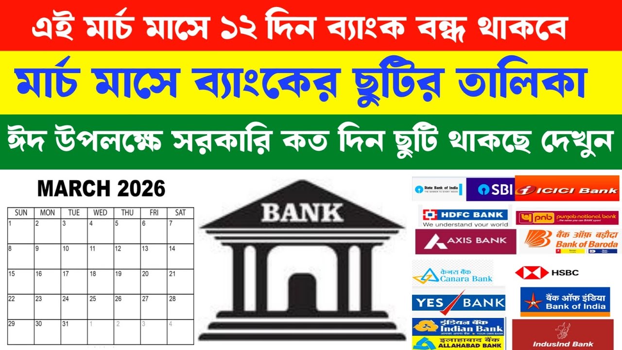 List of bank holidays in March 2026 | bank holidays march 2026 | list of government holidays 2026
