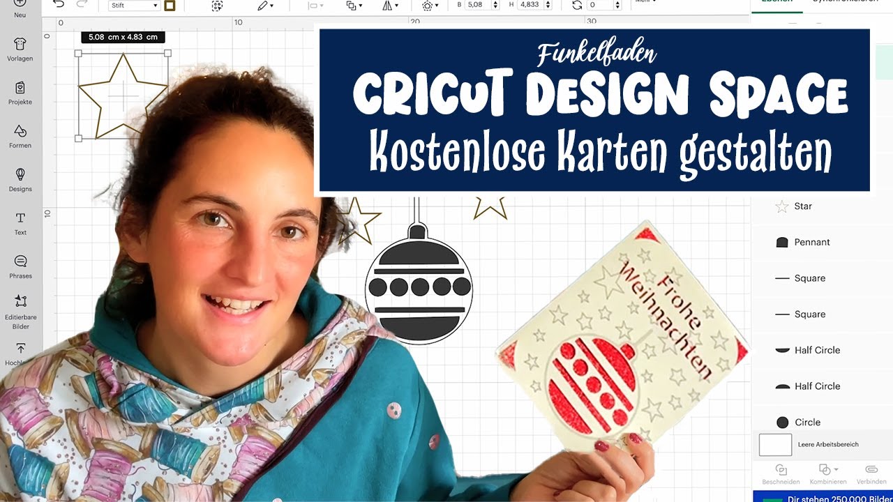 Lerne Karten gestalten im Cricut Design Space mit kostenlosen Formen / Insert Cards selber erstellen