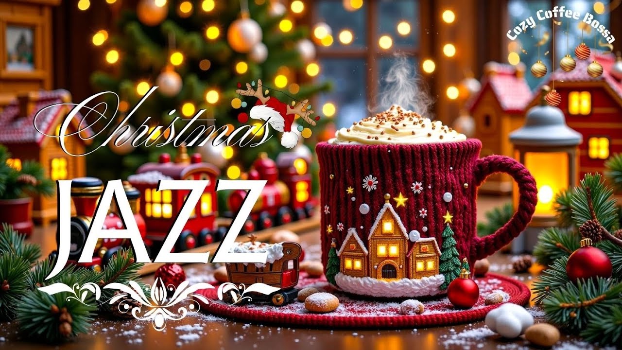 Расслабляющая зимняя атмосфера кафе | Праздничная музыка