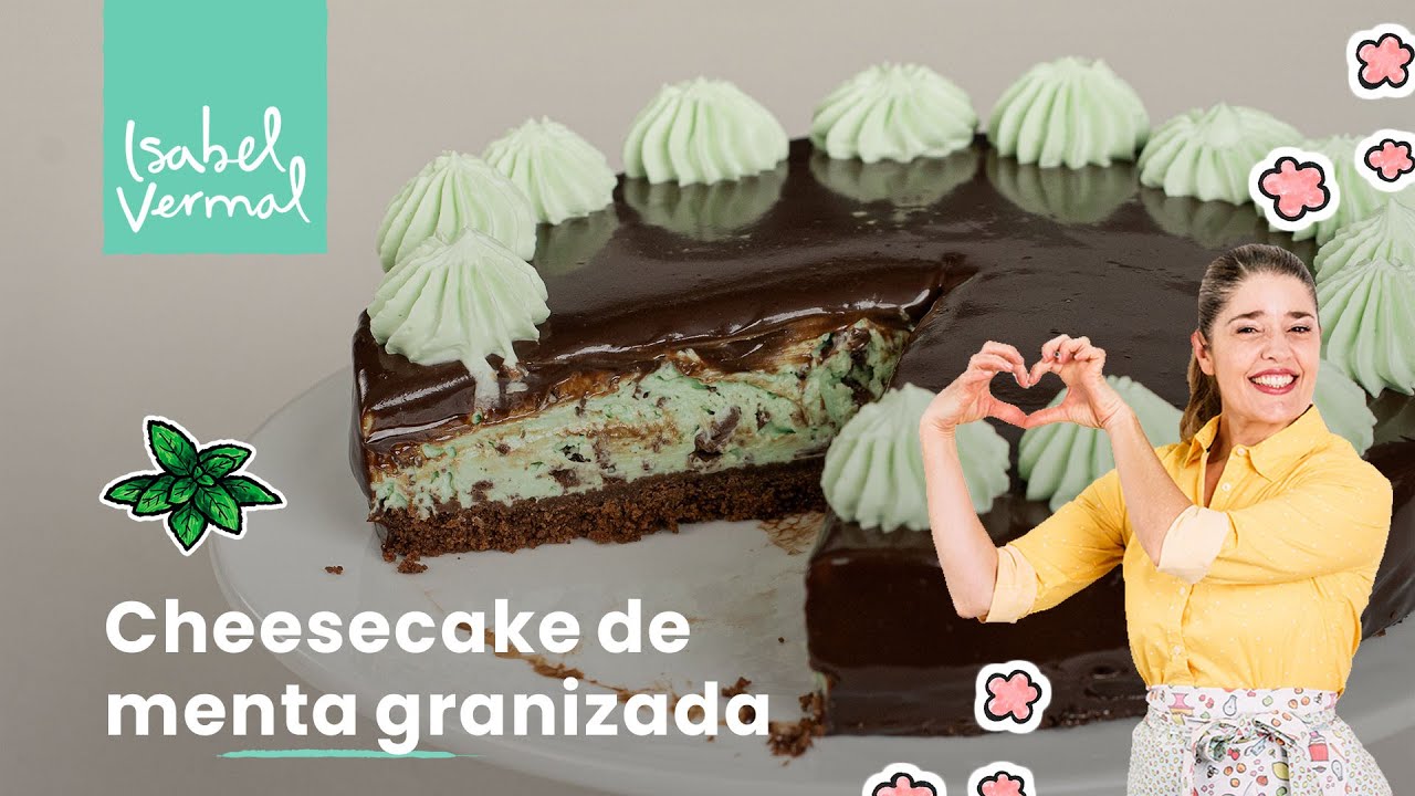 Cheesecake de menta granizada sin usar el horno