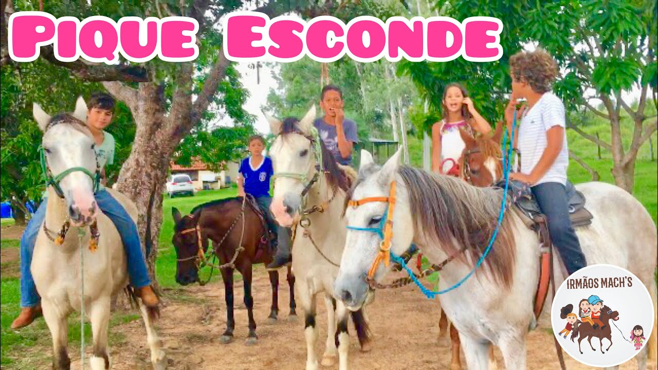 Pique Esconde a Cavalo - Brincadeira na Roça - Irmãos Mach´s