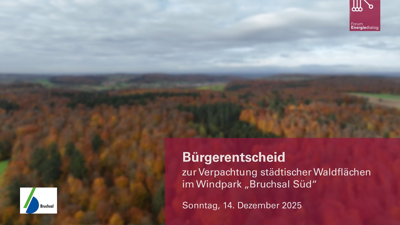 Bürgerentscheid zur Verpachtung städtischer Waldflächen im Windpark „Bruchsal Süd“