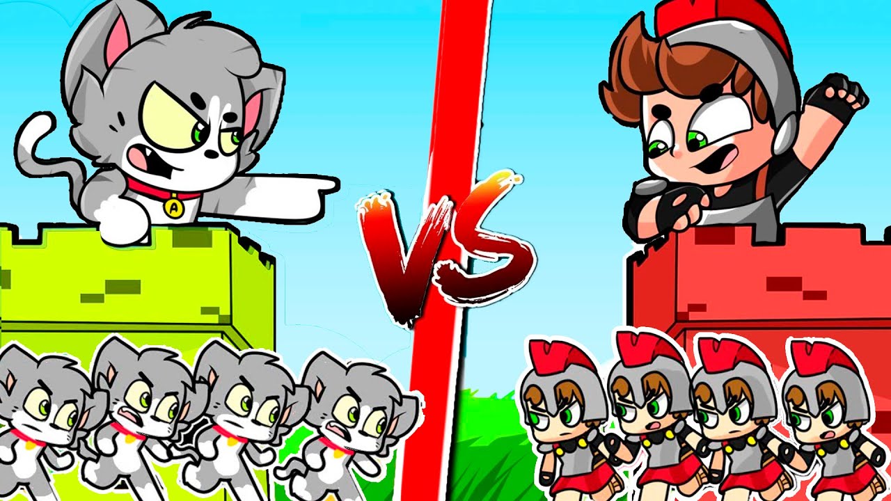 EJERCITO de ACENIX vs EJERCITO de INVICTOR 🐱⚔️ Invictor y Acenix