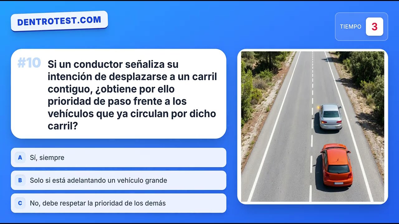 Test DGT Maniobras 🚗 20 Preguntas Difíciles de Examen (Teórica Carnet B)