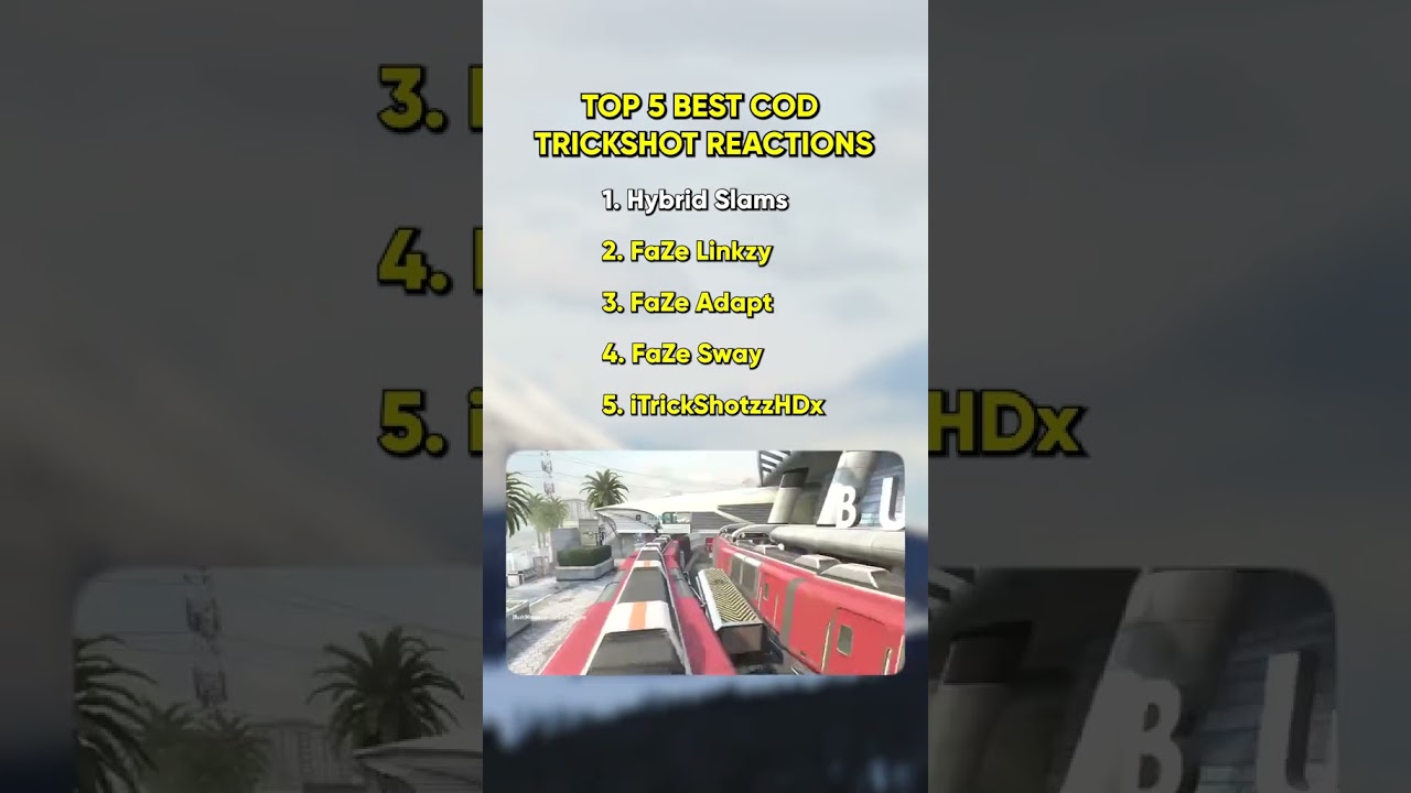 Top 5 COD Trickshot Reactions 👀