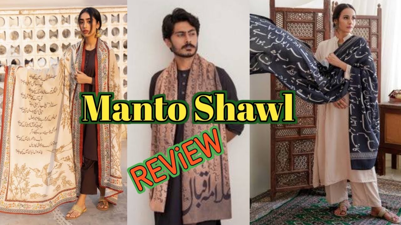 Manto shawls|| Urdu writing shawls