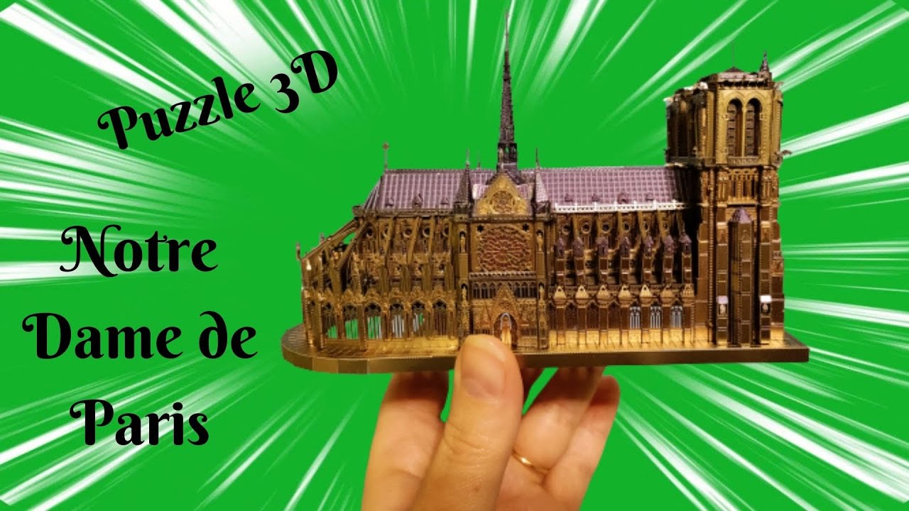Notre Dame de Paris Nano puzzle 3D en métal
