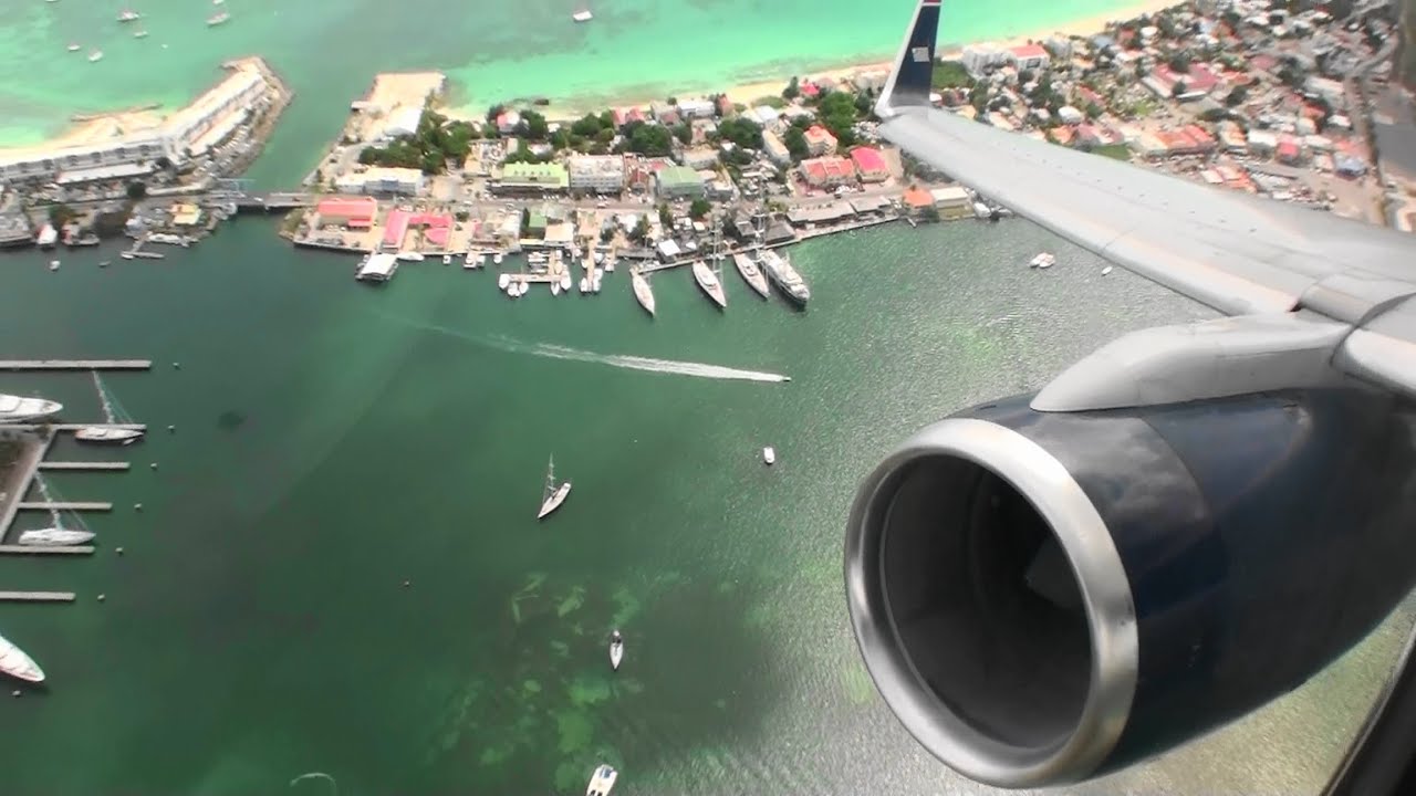 Blast Off!!!  Awesome US Airways Full Throttle HD 757 Takeoff From St. Maarten!!!