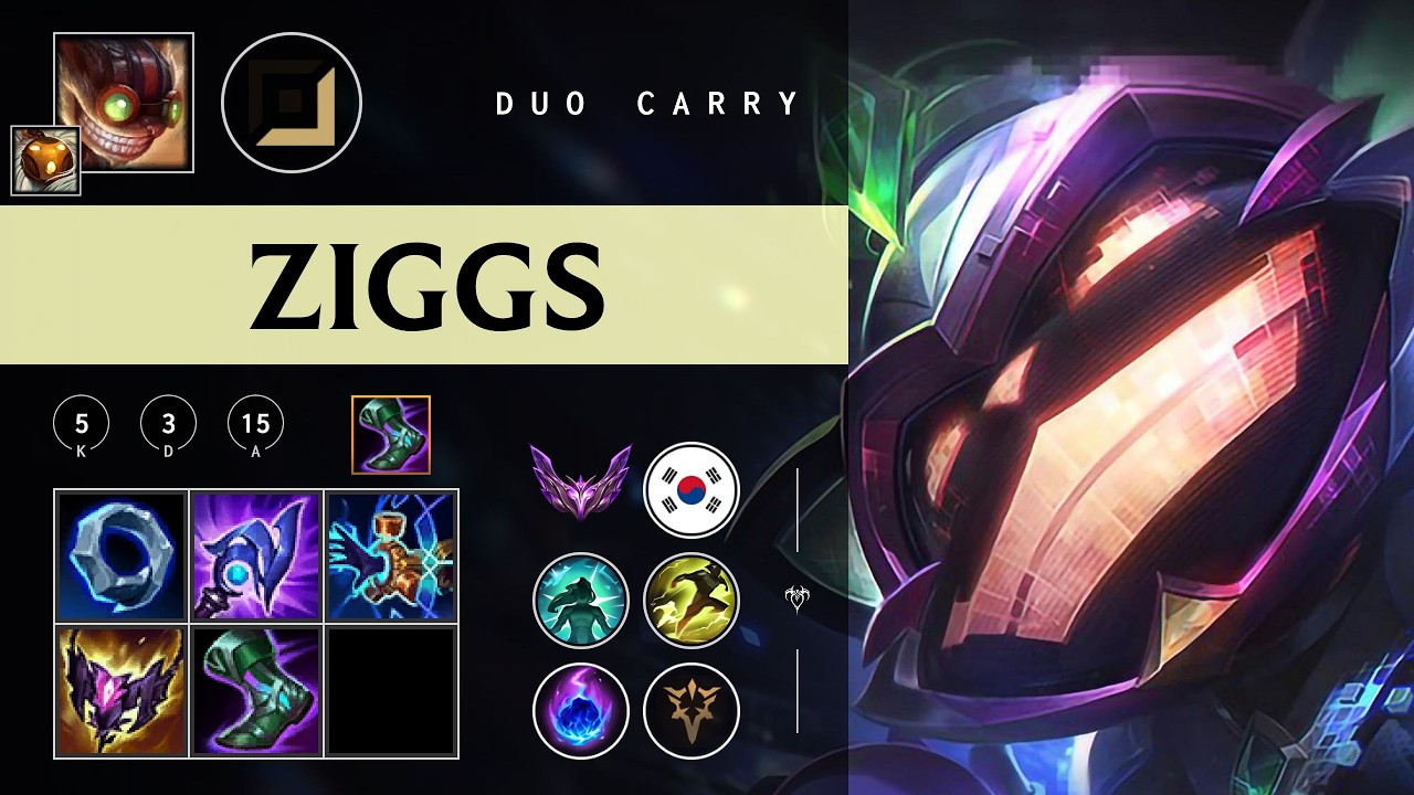 Ziggs Carry vs Aphelios - KR Master Patch 26.03