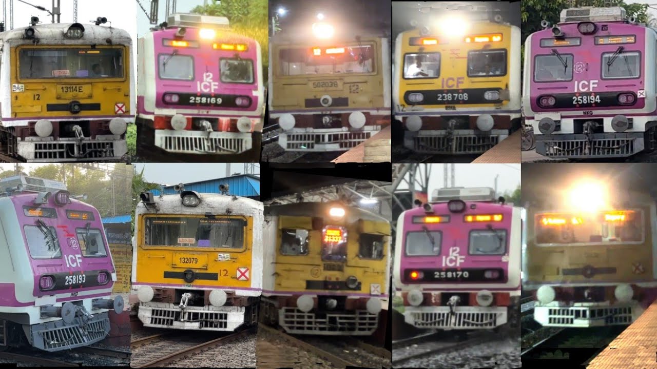 [16 in 1] Amazing multicolored different Model EMU trains at Sealdah/Howrah Section! Kolkata Trains!