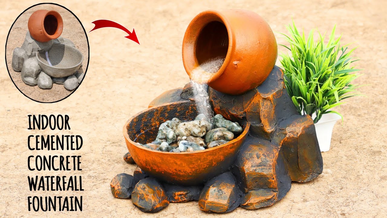 Awesome Making Unique Design Garden Waterfall Fountain | Best Antique Cement Waterfall Fountains