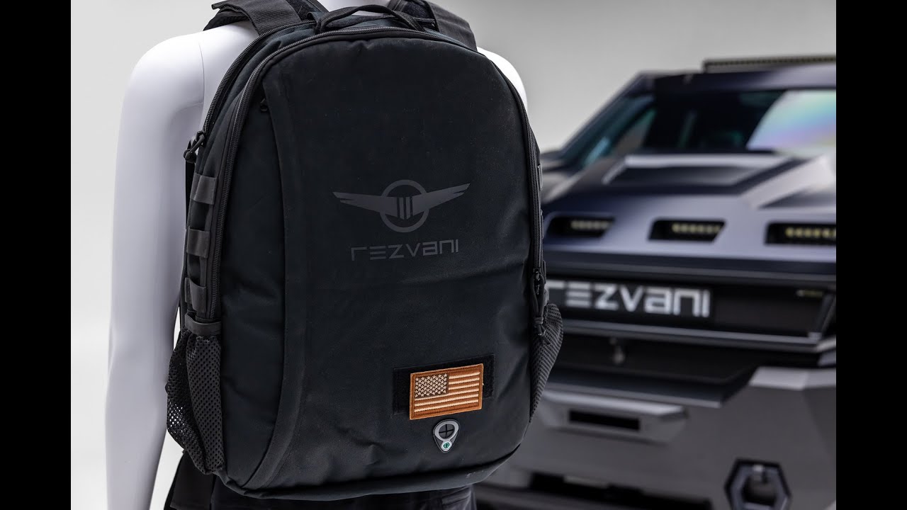 Rezvani Bullet Proof Backpack Converts to Bullet Proof Vest