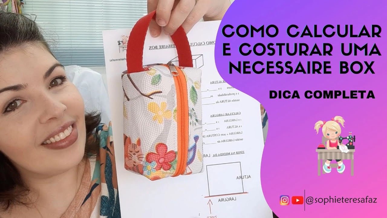 COMO CALCULAR A NECESSAIRE BOX - tabela nos comentários