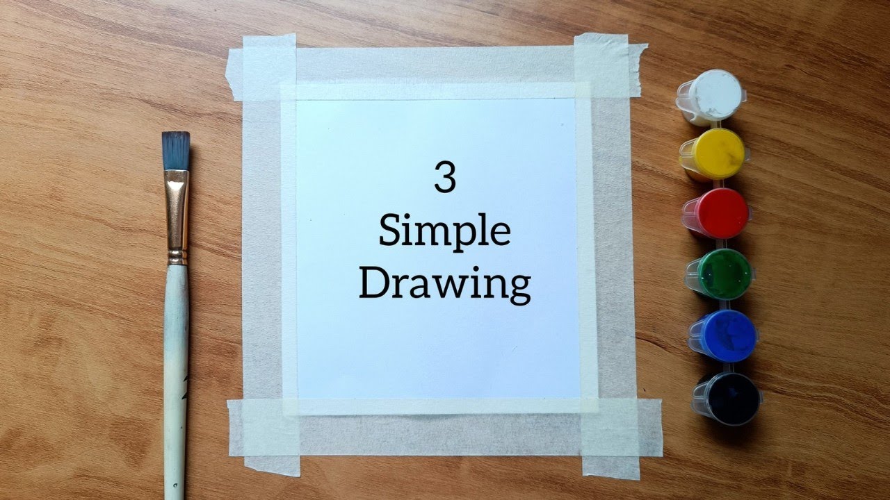 3 painting ideas for beginners | acrylic painting ideas | poster colour drawing | simple painting