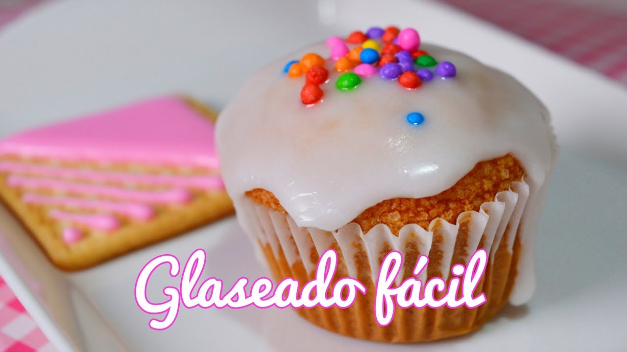 Como hacer glaseado FACIL 2 ingredientes glas&eacute; de lim&oacute;n