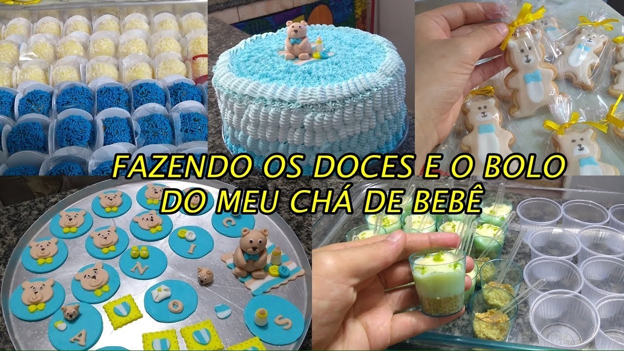 FAZENDO OS DOCES E O BOLO DO CHÁ DE BEBÊ ♡ NICOLAS GANHOU PRESENTE DE UMA INSCRITA ♡