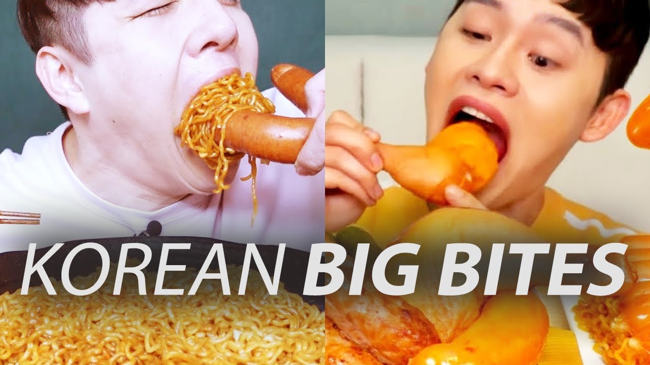 Korean mukbangers EXTREME big bites