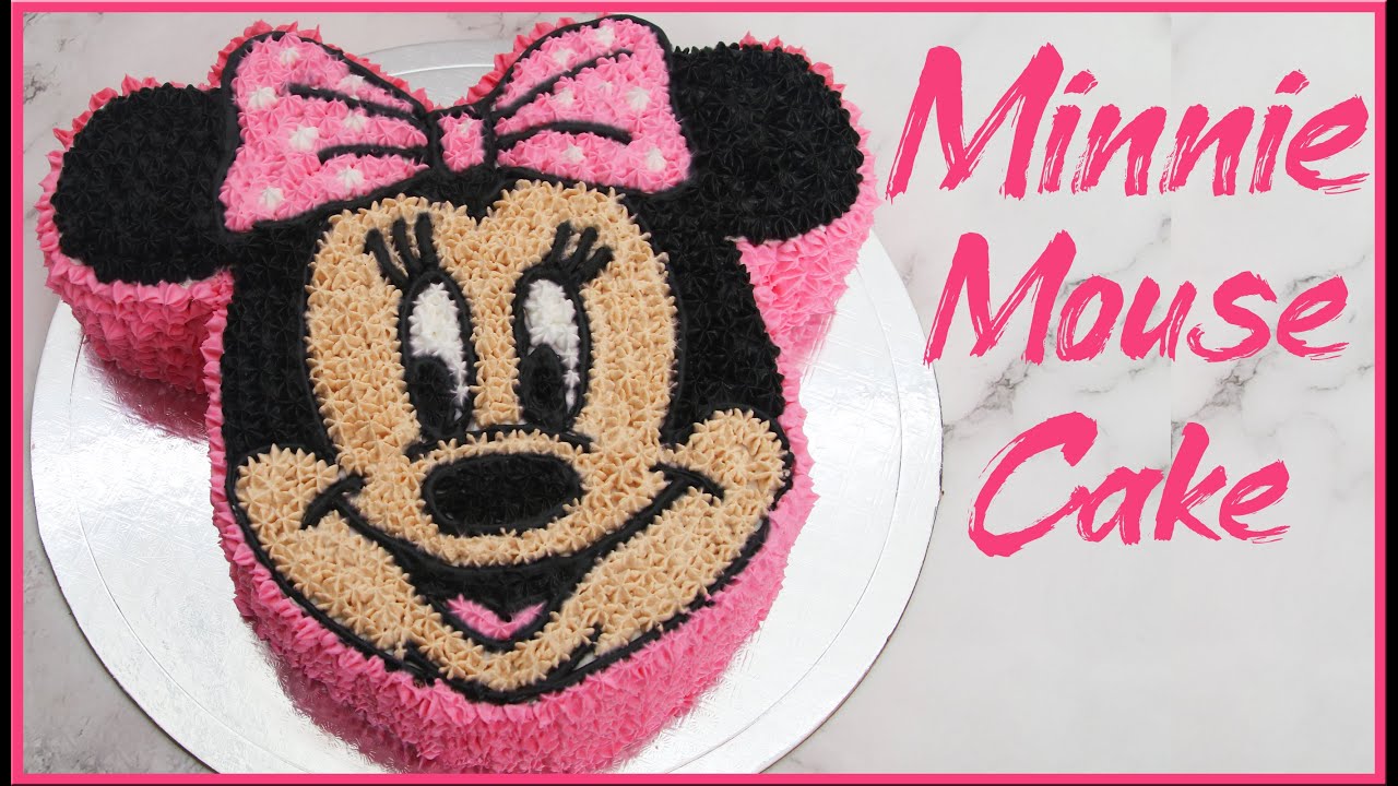 Minnie Mouse cake|Cake drawing|How to make a Minnie mouse Themed Cake|How to draw minnie mouse
