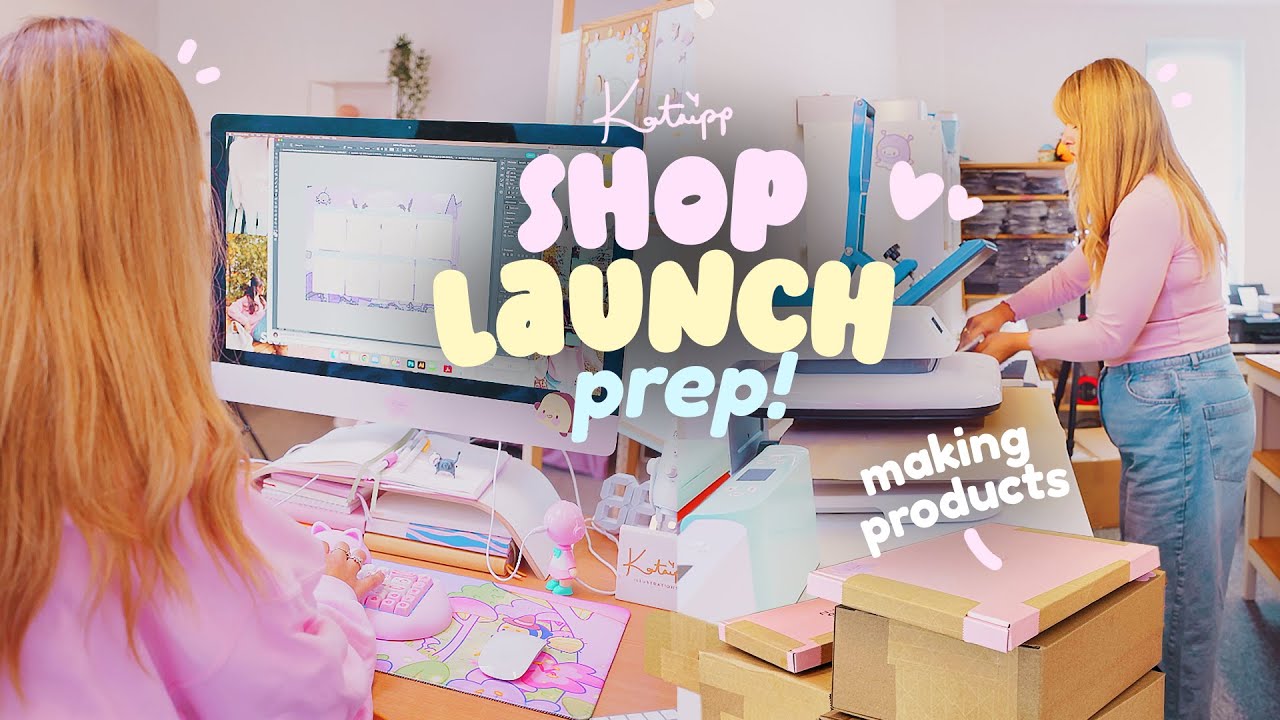 STUDIO VLOG ✿ I made a printing mistake 😪 week in the life prepping for a big shop launch