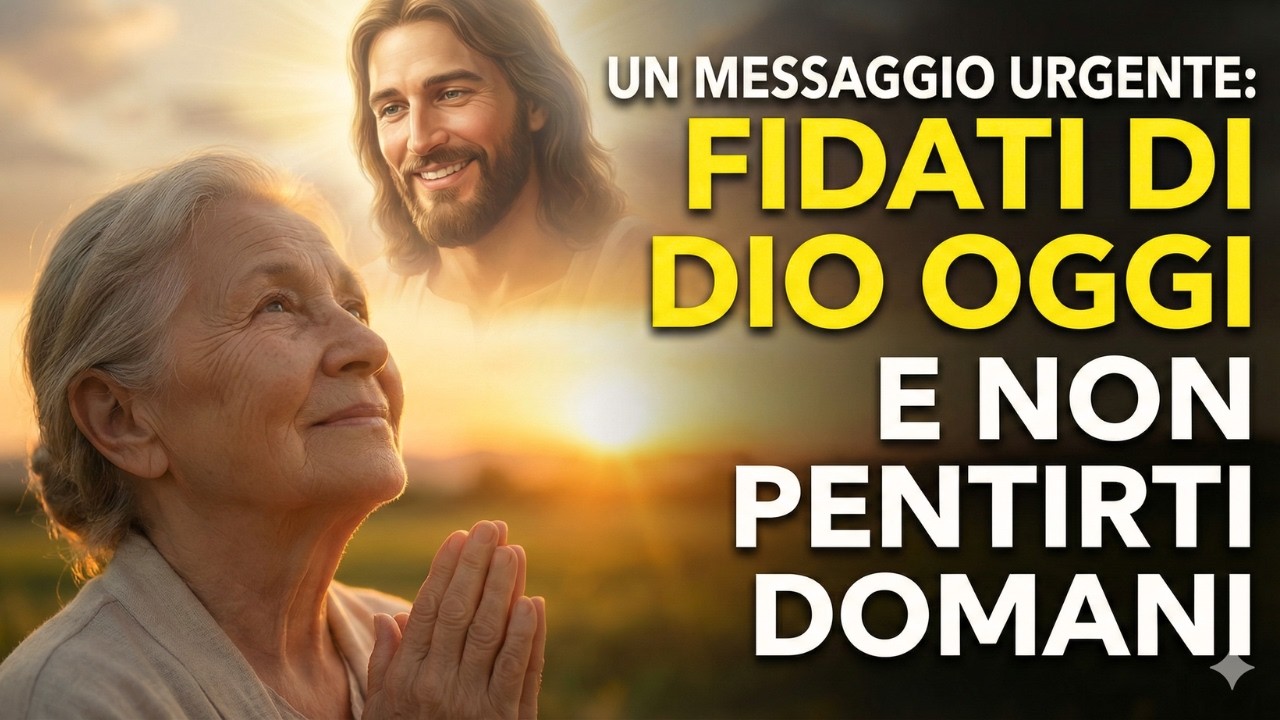 Un messaggio che non puoi lasciare a domani: confida in Dio oggi e non te ne pentirai domani.
