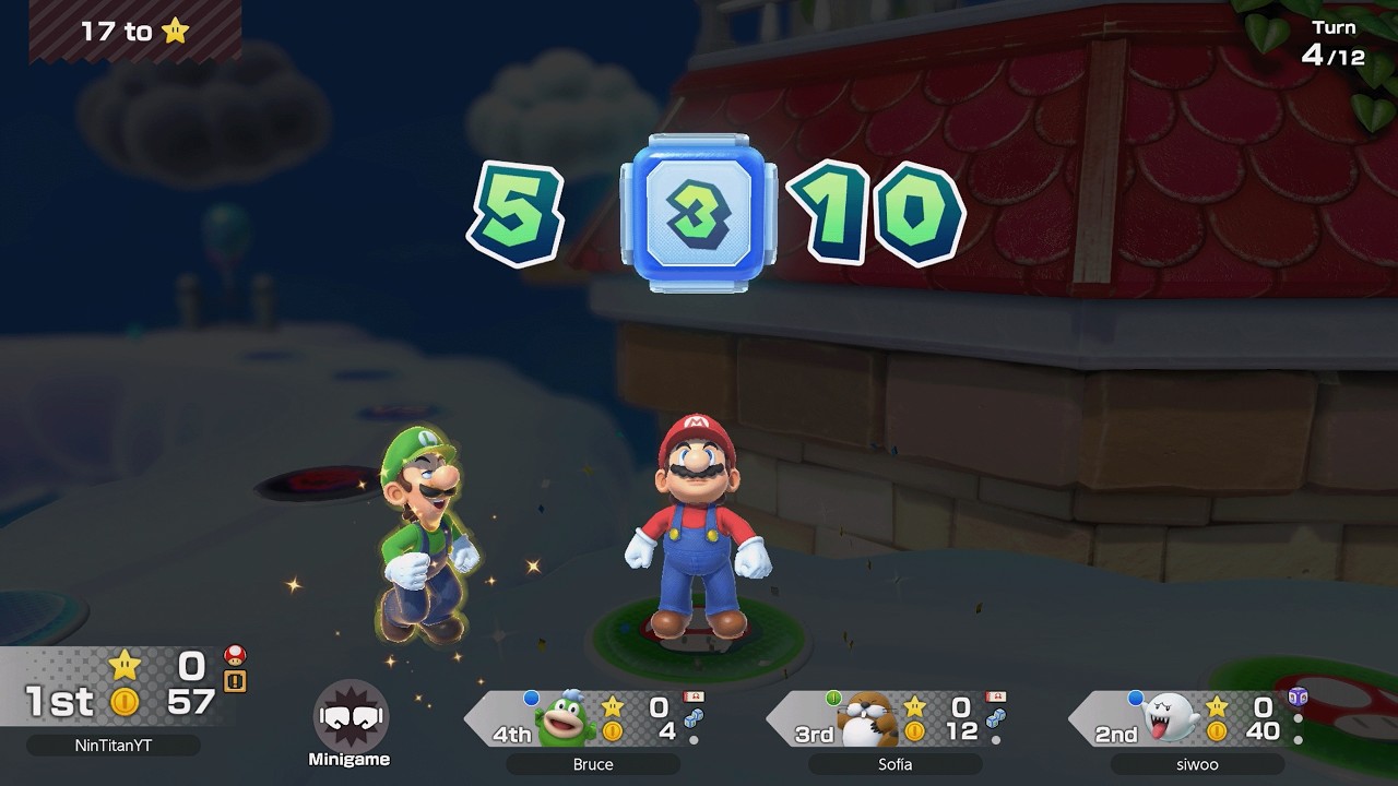 Super Mario Party Jamboree - Mario vs Spike vs Boo vs Monty Mole - Mario's Rainbow Castle