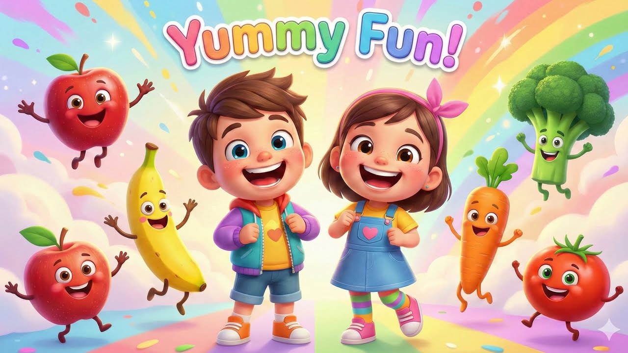 Healthy Fruits and Vegetables for Kids | Fun Food Cartoon Song | Kids Cartoon #magicplayhouse