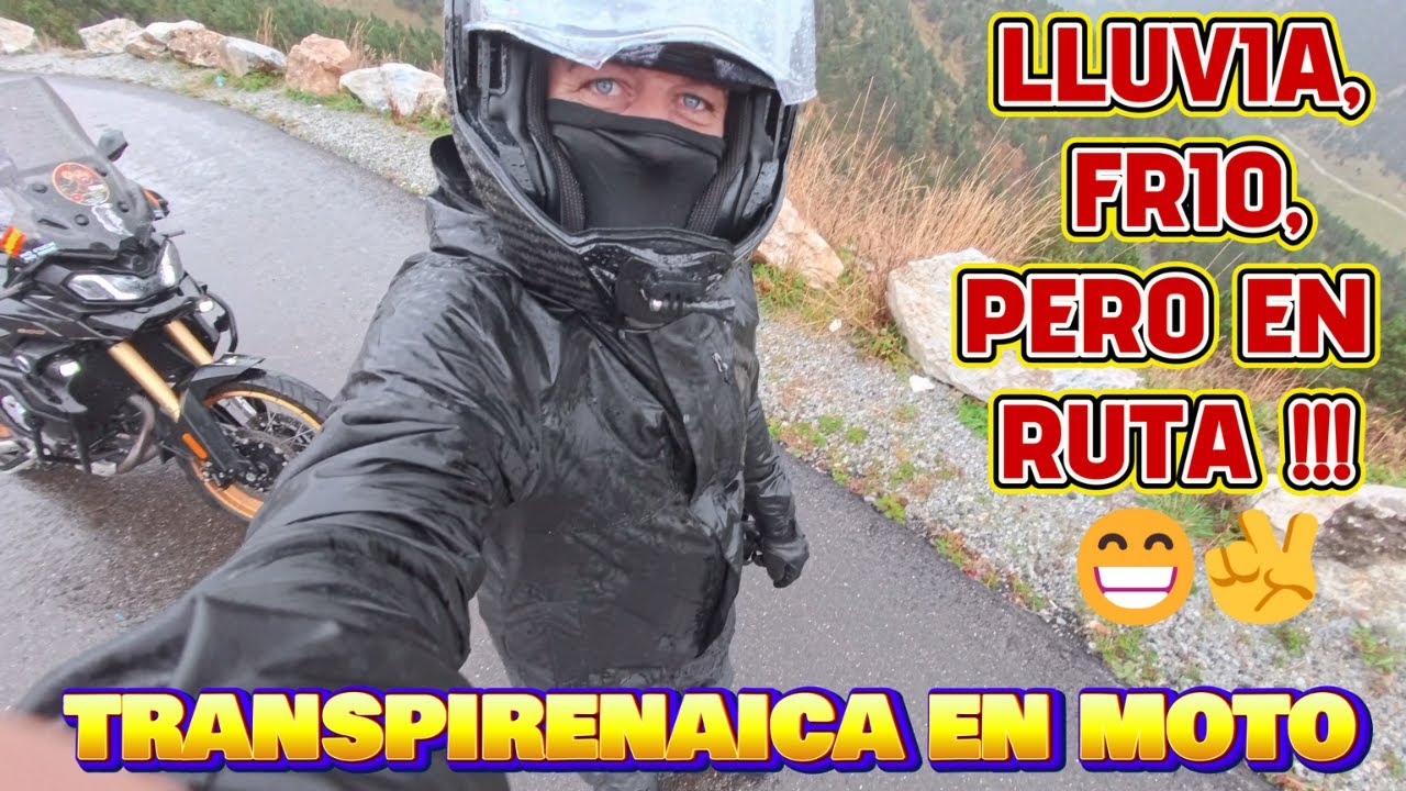 Lluvia !!! Mucha lluvia en el segundo dia por Transpirenaica! Transpirenaica en moto,parte 3 !!!